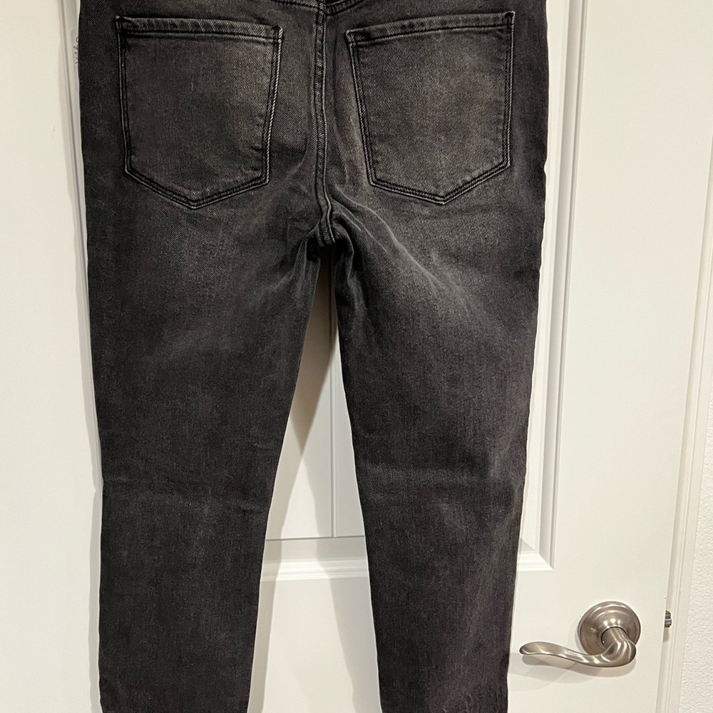 Free people skinny ripped jeans color washed black size 27 - Picture 4 of 16